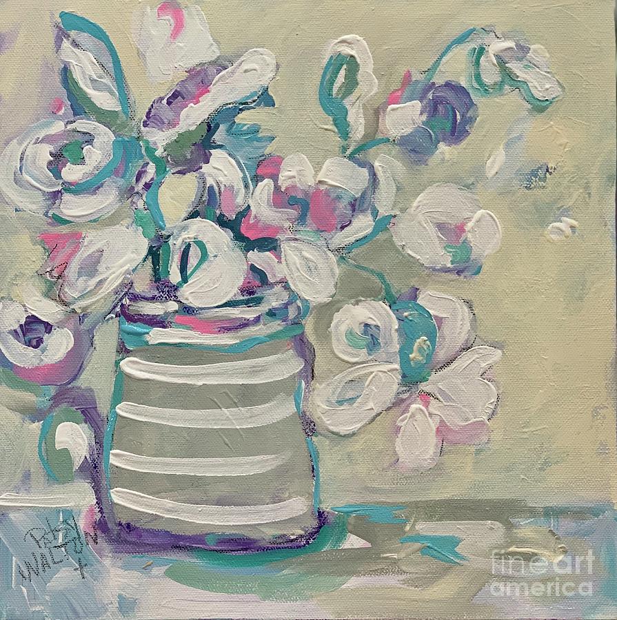 The Striped Vase Painting by Patsy Walton