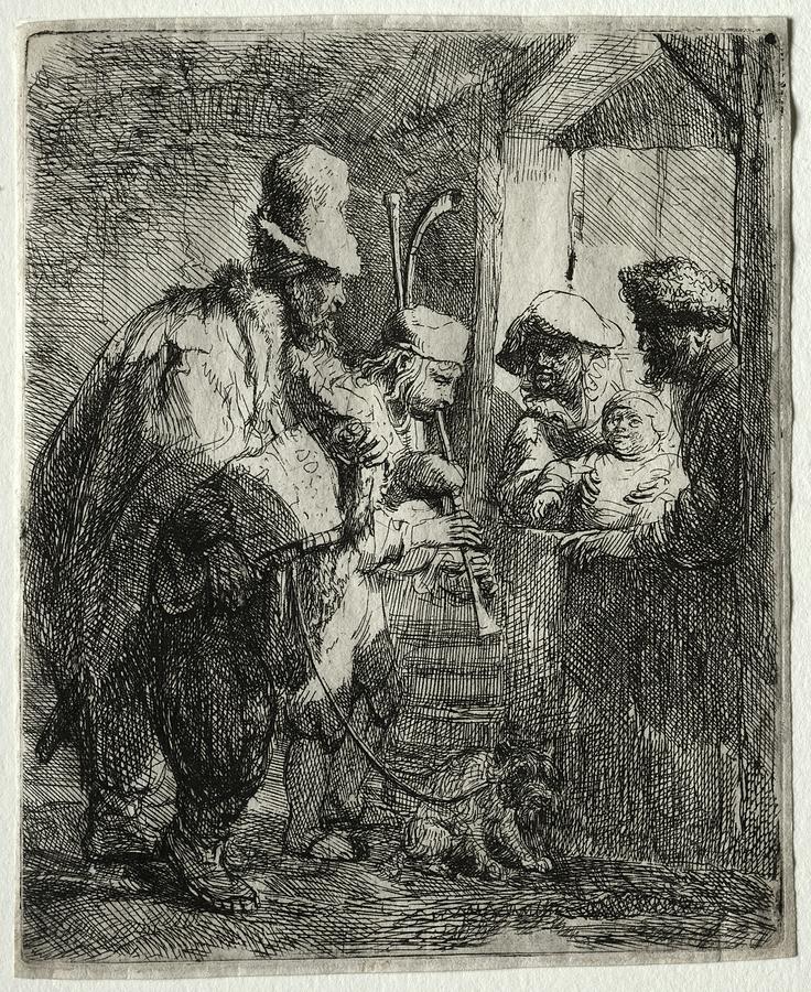 The Strolling Musicians c. 1635 Rembrandt van Rijn Painting by ...