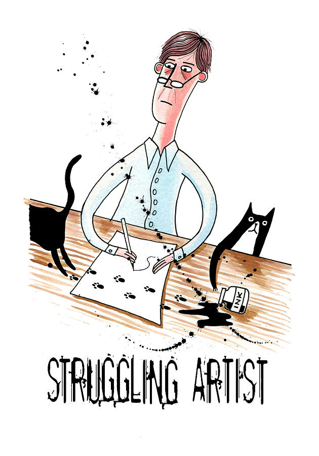 The Struggling Artist  Painting by Andrew Hitchen