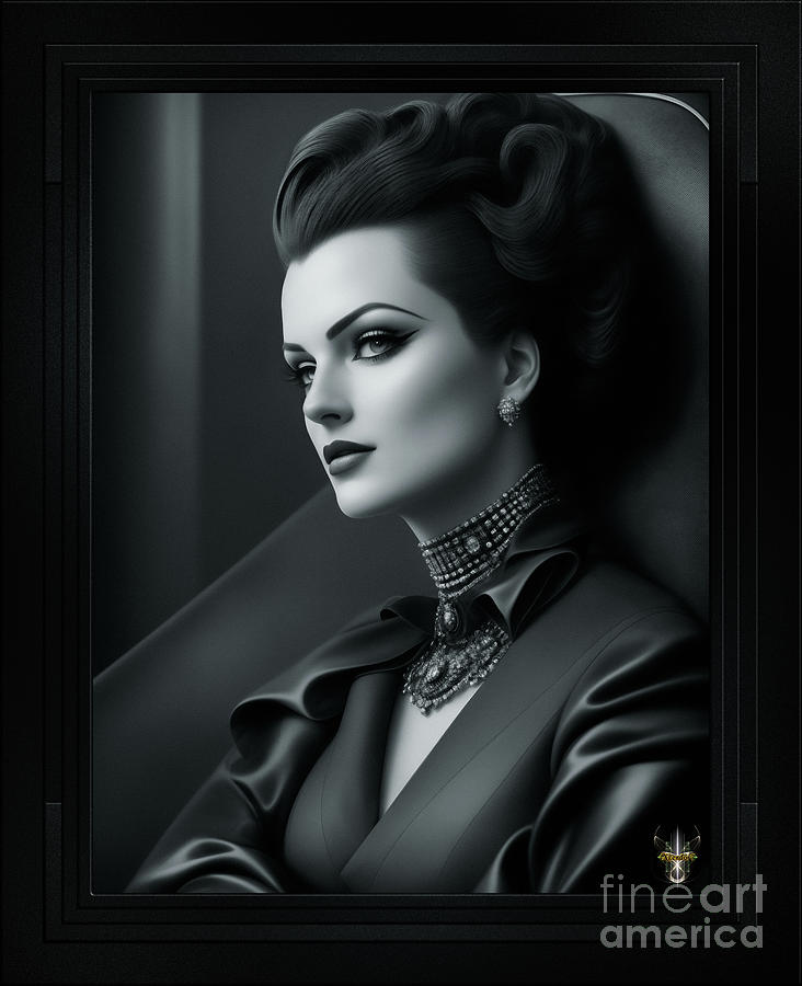 The Stunning Elegance Of Lady Armitage Alluring AI Concept Art Portrait by Xzendor7 Painting by Xzendor7