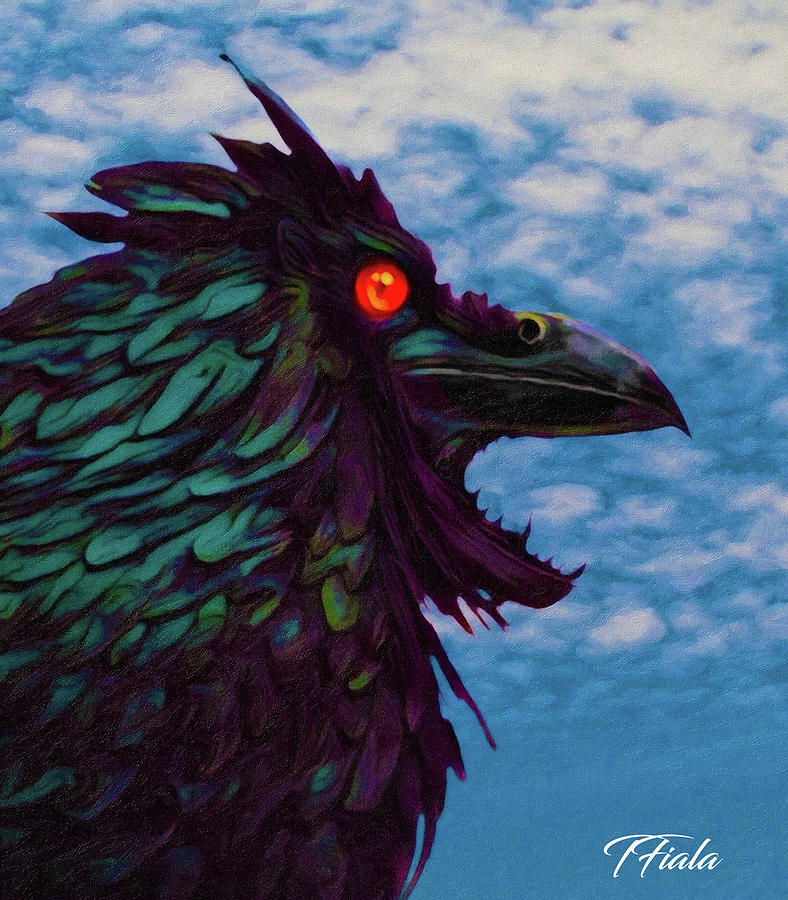 The Stygian Raptor of Blueberry Hill Digital Art by Terry Fiala