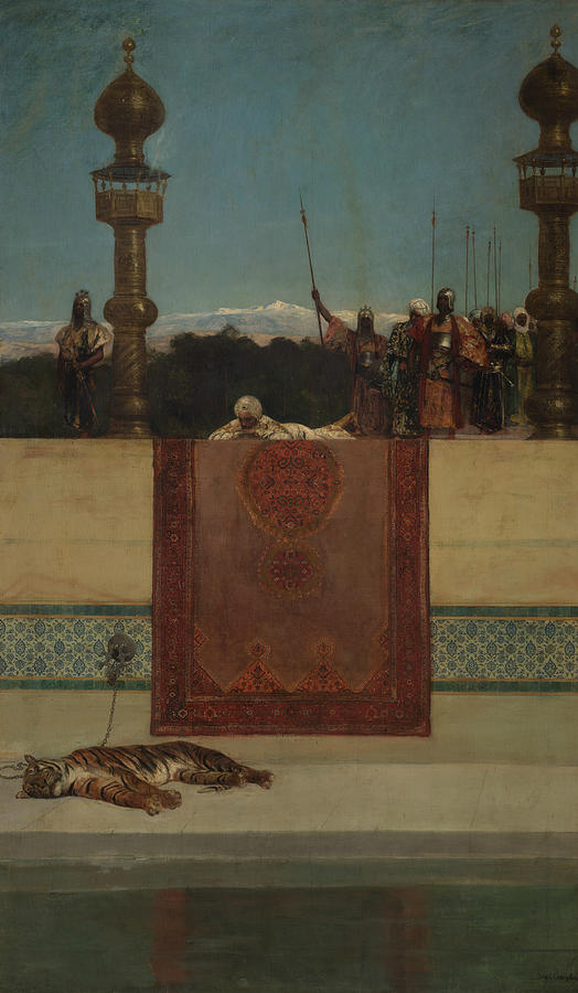 The Sultans Tiger Painting by Jean-Joseph Benjamin-Constant