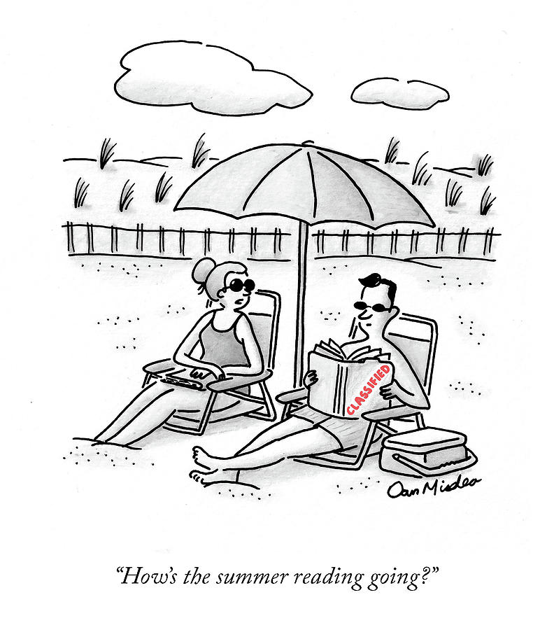 The Summer Reading Drawing by Dan Misdea