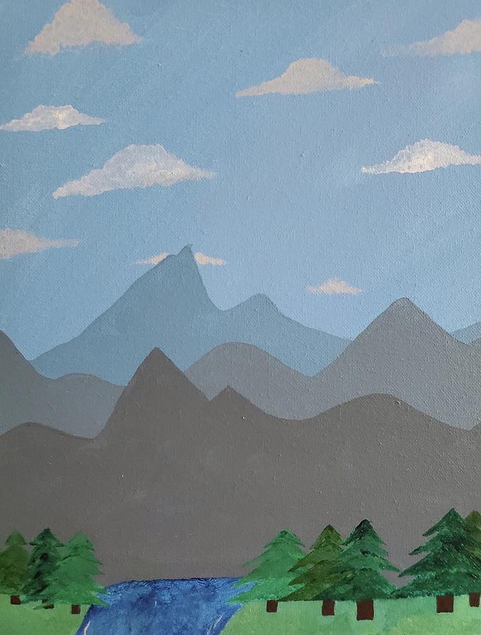 Mountain Painting - The Summits  by Ashontay Simms