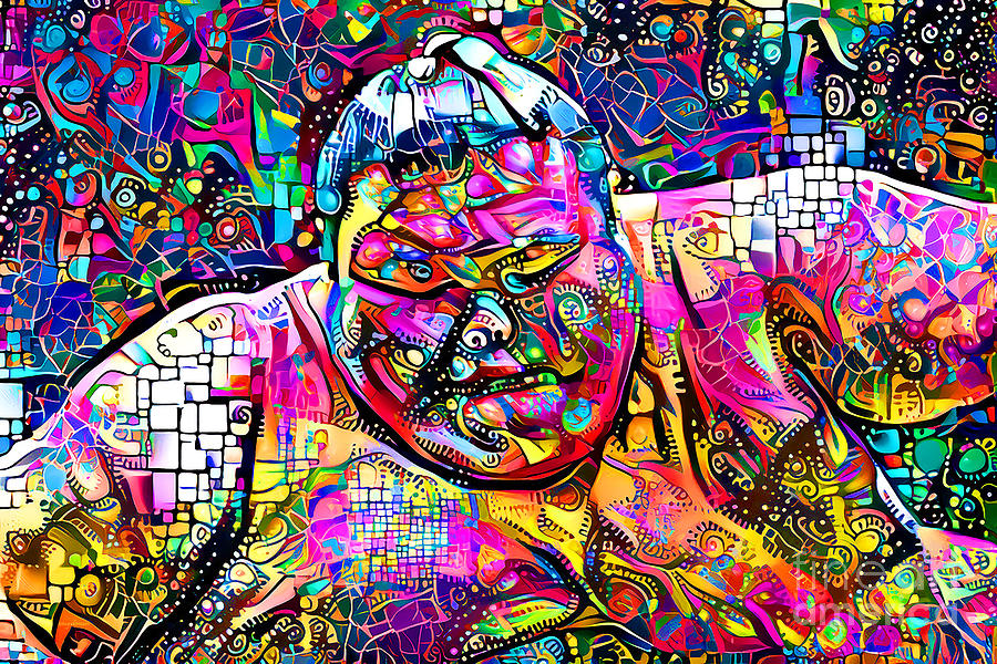 The Sumo Wrestler in Whimsical Modern Art 20211209 Photograph by Wingsdomain Art and Photography