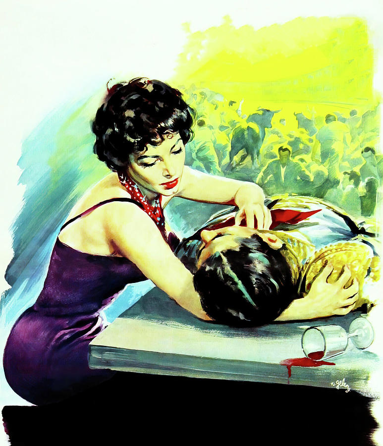 Ava Gardner Painting - The Sun Also Rises, 1957, painting by Rinaldo Geleng by Movie World Posters