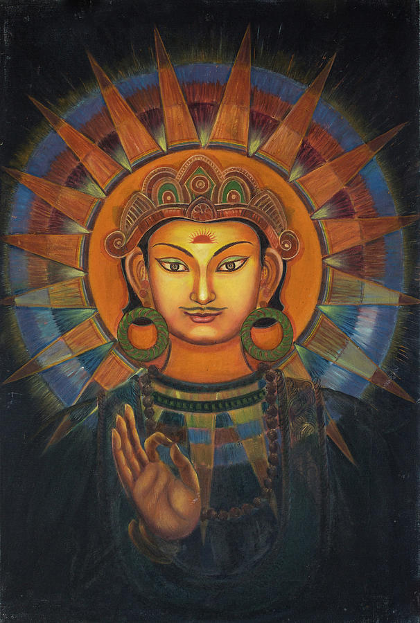 The Sun God Painting by Kishori Patra Fine Art America