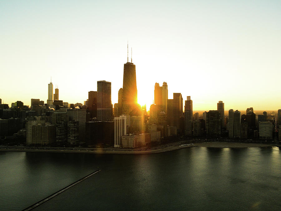 Skyline Drone Shot Of The City Of Chicago Photograph by Joshua Maxwell ...