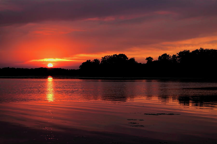 The Sun Going Down On The Rib River Photograph by Dale Kauzlaric