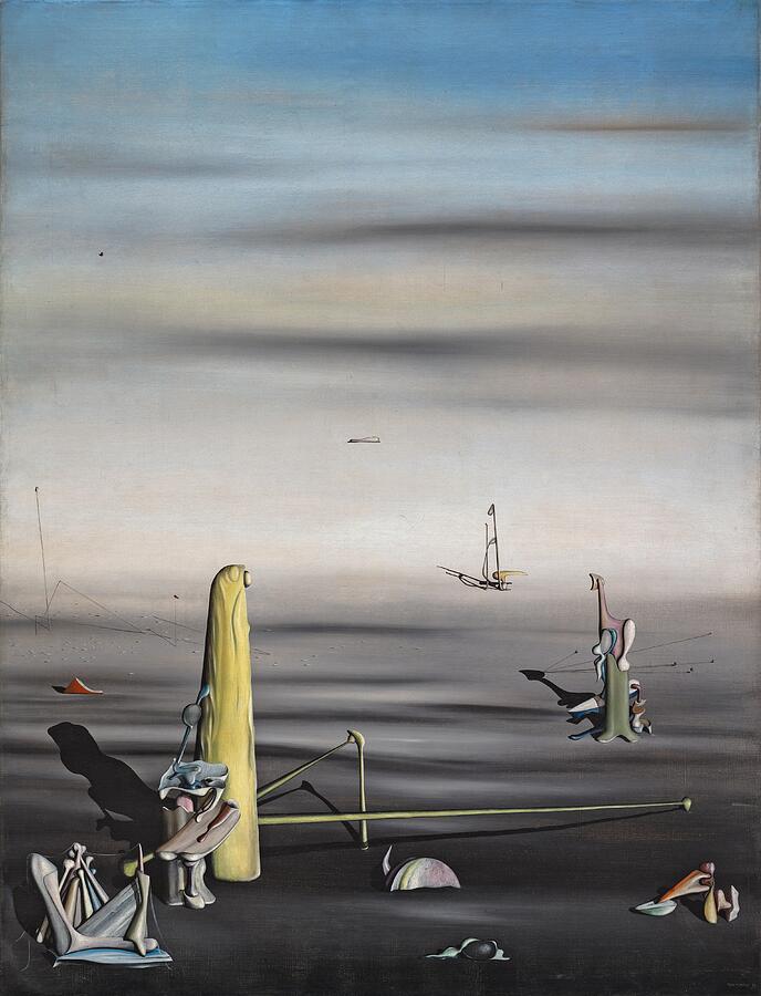 The Sun in Its Jewel Case - Le soleil dans son ecrin by Yves Tanguy Painting by Yves Tanguy