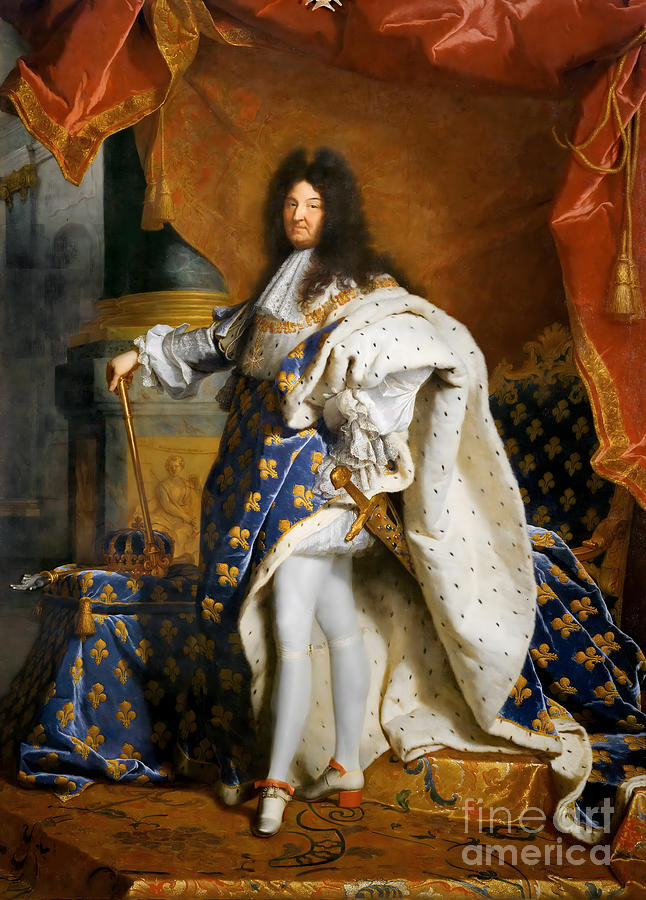 The Sun King of France by Hyacinthe Rigaud Painting by Arkitekta Art