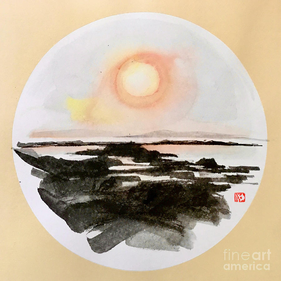 The Sun Set Painting by Fumiyo Yoshikawa