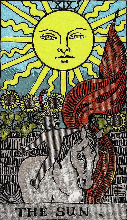 The Sun Xix Tarot Painting By Orca Art Gallery Pixels