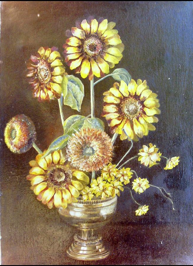 Sunflower Painting - The Sunflower by Rosencruz  Sumera