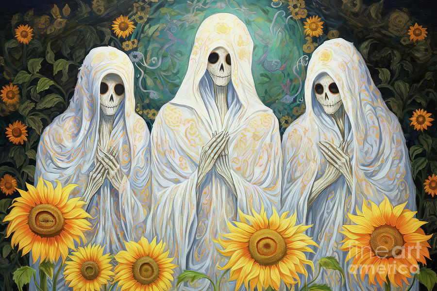 The Sunflower Worshippers Painting by Tina LeCour