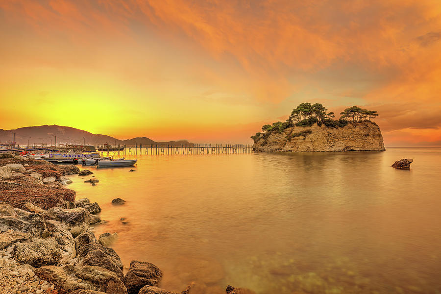 The sunrise at Agios Sostis Island in Zakynthos, Greece Photograph by Constantinos Iliopoulos