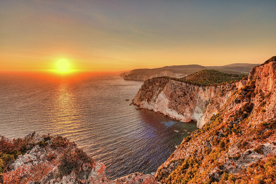 The sunset at Keri in Zakynthos, Greece Photograph by Constantinos Iliopoulos