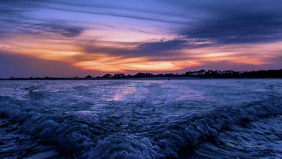 The Sunset Wake  Photograph by Debra Forand