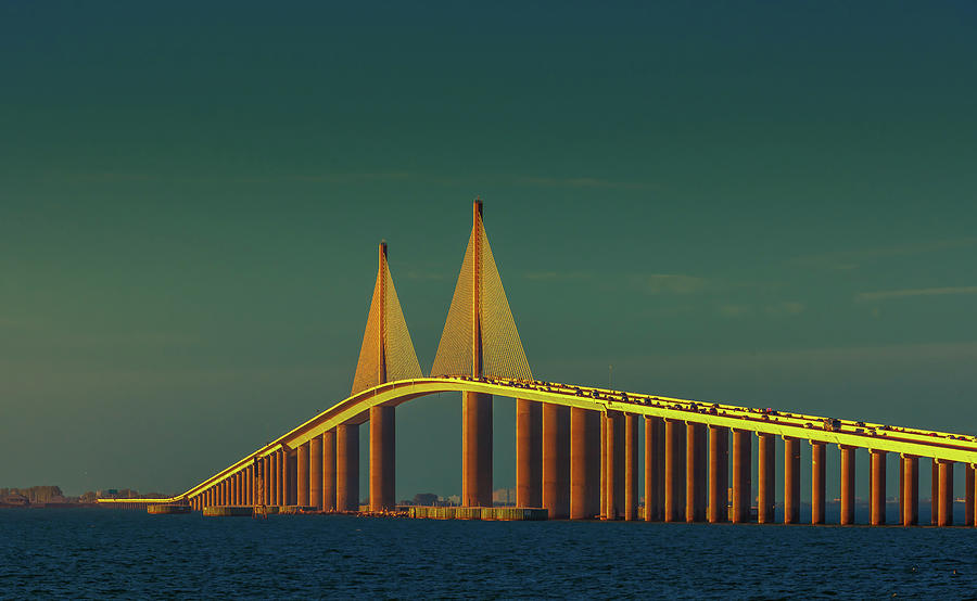 The Sunshine Skyway Photograph by Peter Russell - Fine Art America