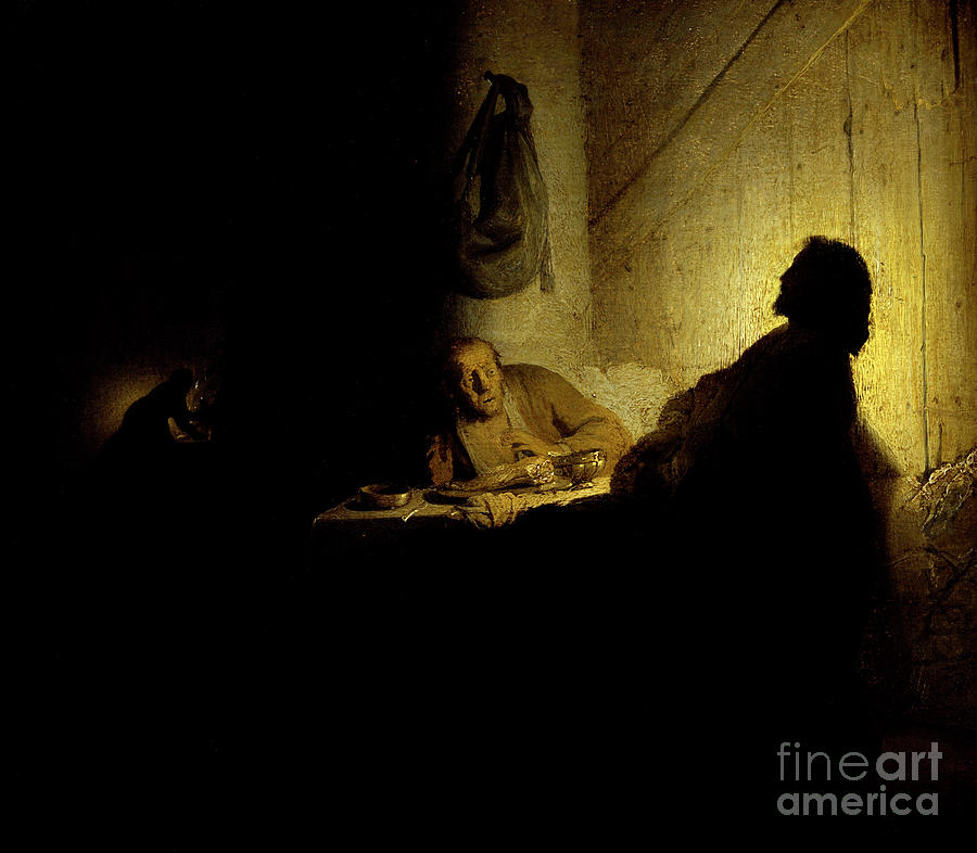 Rembrandt Painting - The Supper at Emmaus by Rembrandt by Rembrandt Harmenszoon van Rijn
