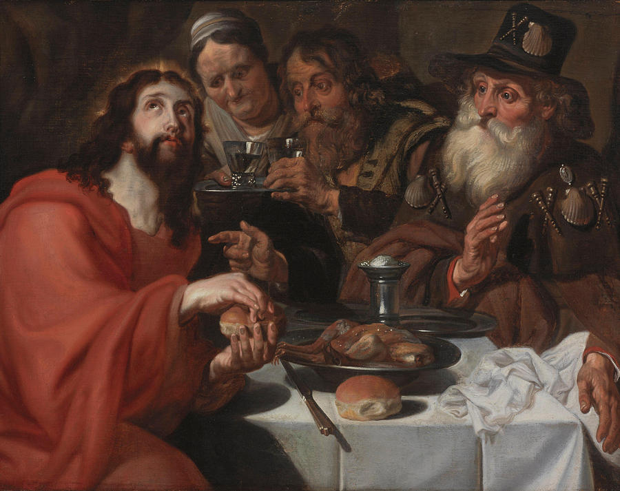 The Supper at Emmaus Painting by Jan Cossiers - Pixels