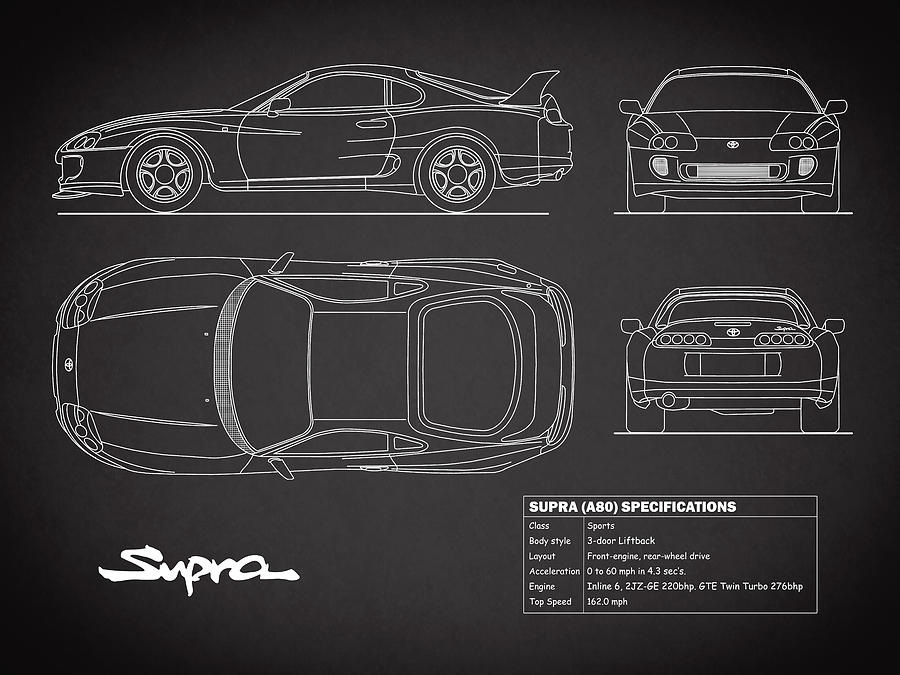 Чертежи тойота супра
