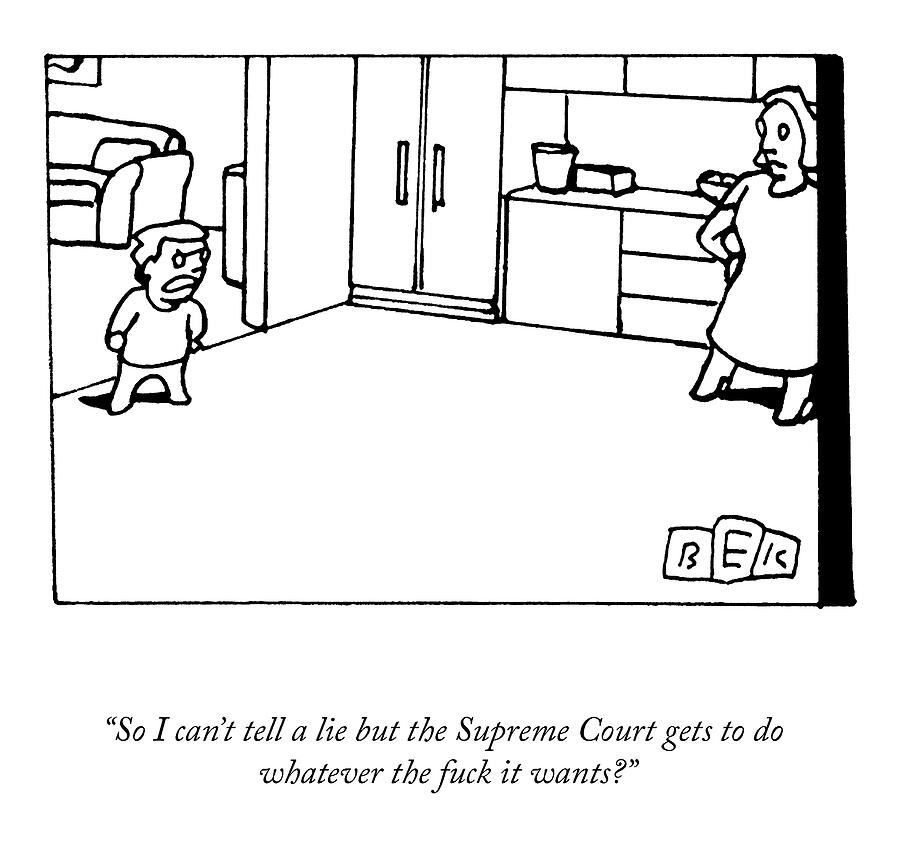 The Supreme Court Example Drawing by Bruce Eric Kaplan