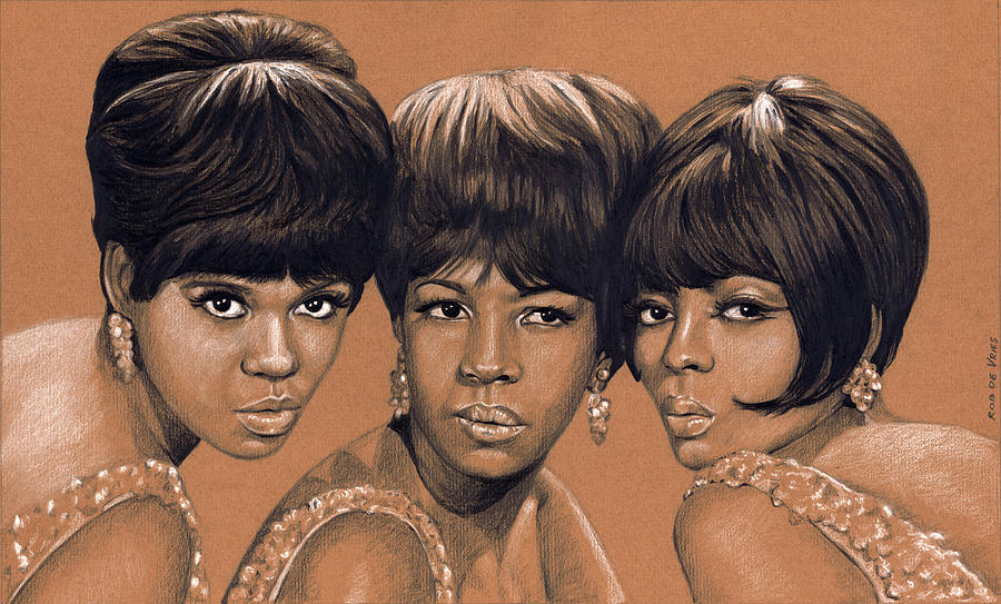 The Supremes Drawing by Rob De Vries