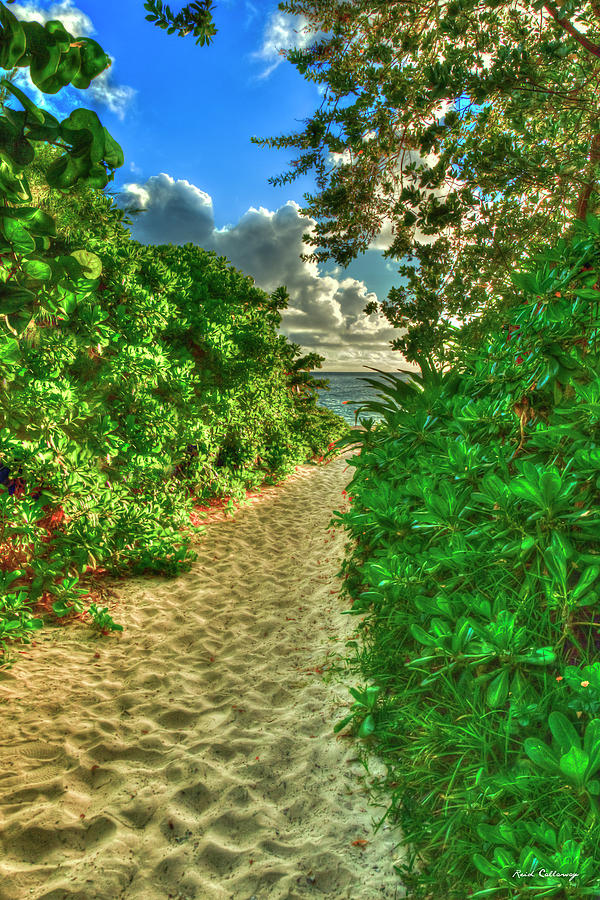 The Sure Way Lanikai Beach Path Kailua Oahu Hawaii Seascape Art Photograph by Reid Callaway