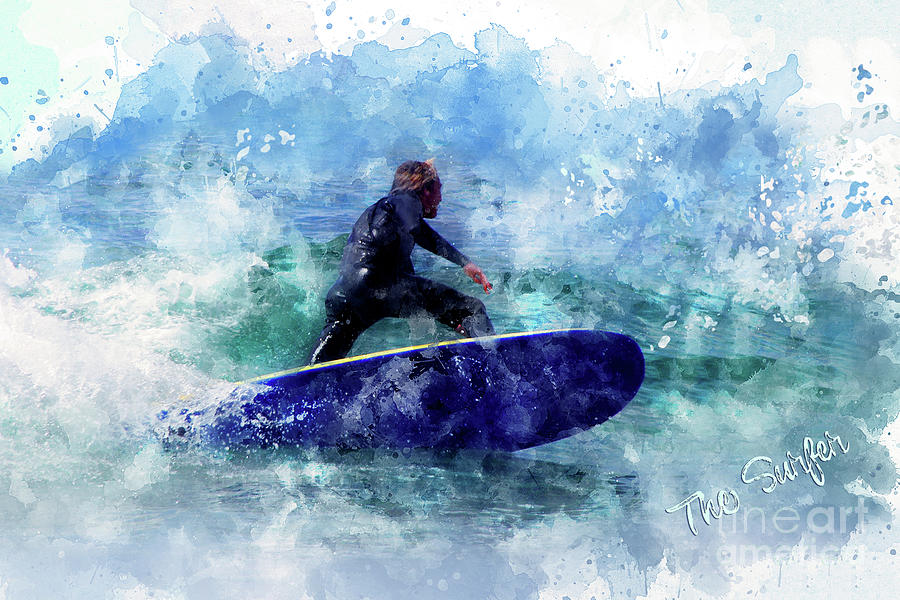 The Surfer With Text Photograph