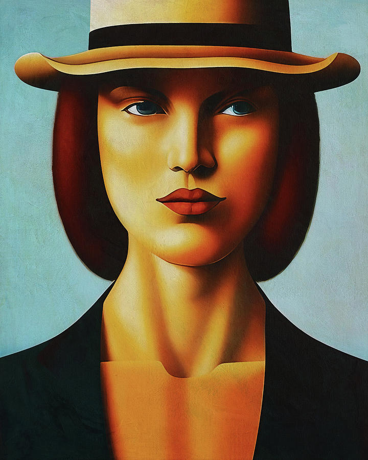 The suspicious looking woman Digital Art by Jan Keteleer