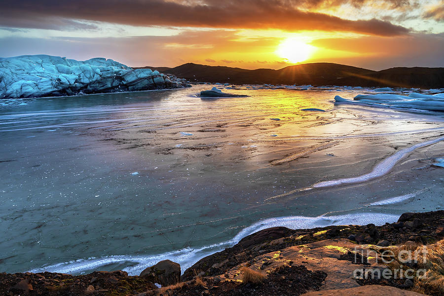The Svinafellsjokul glacier in Iceland and frozen glacial lagoon Photograph by Jane Rix