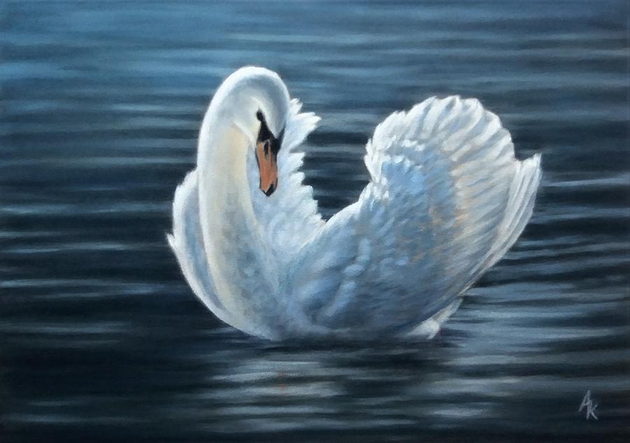 The Swan Drawing By Anni Kraka - Pixels