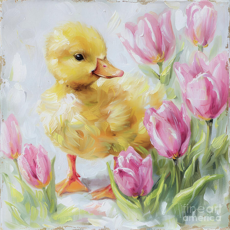 The Sweetest Little Duckling Painting by Tina LeCour