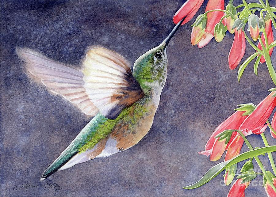 Hummingbird Painting - The Sweetest Nectar by Lorraine Watry