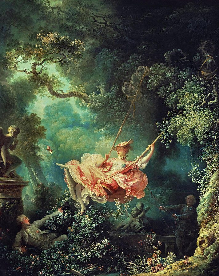 Jean Honore Fragonard Painting - The Swing, 1767-1768 by Jean-Honore Fragonard