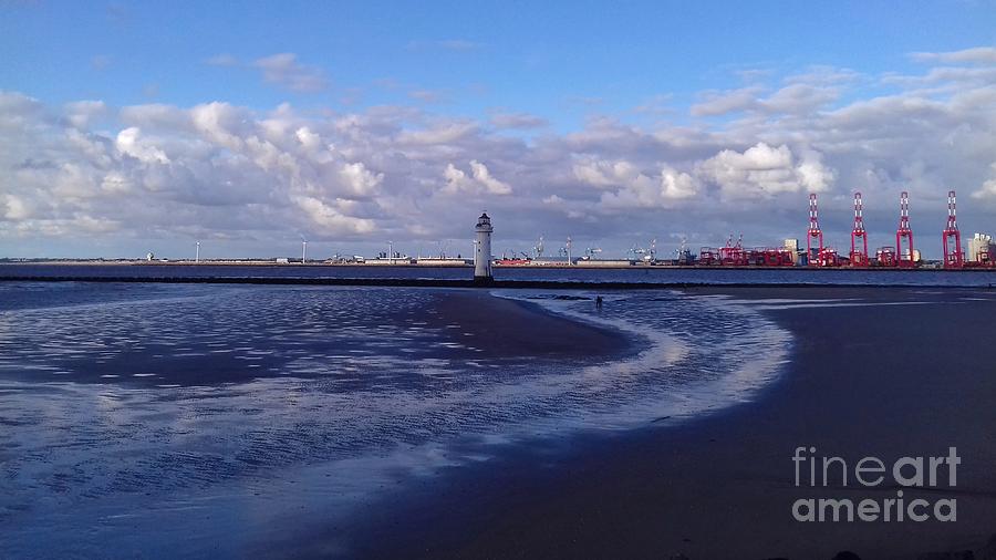 The Swirling Tides of New Brighton Photograph by Joan-Violet Stretch