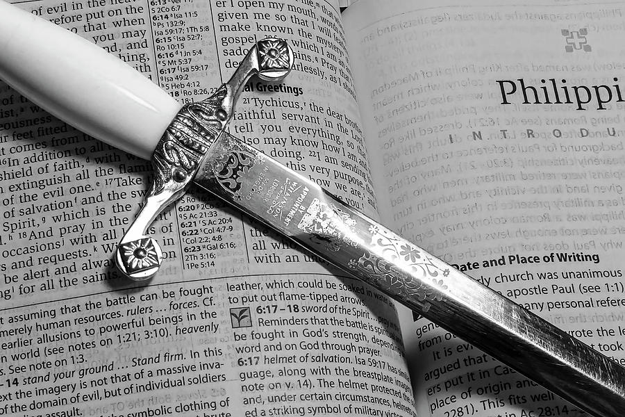 Bible Photograph - The Sword of the Lord by Phil And Karen Rispin