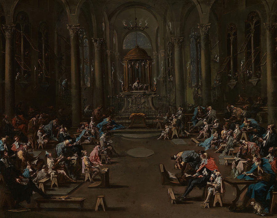 The Synagogue Painting by Alessandro Magnasco