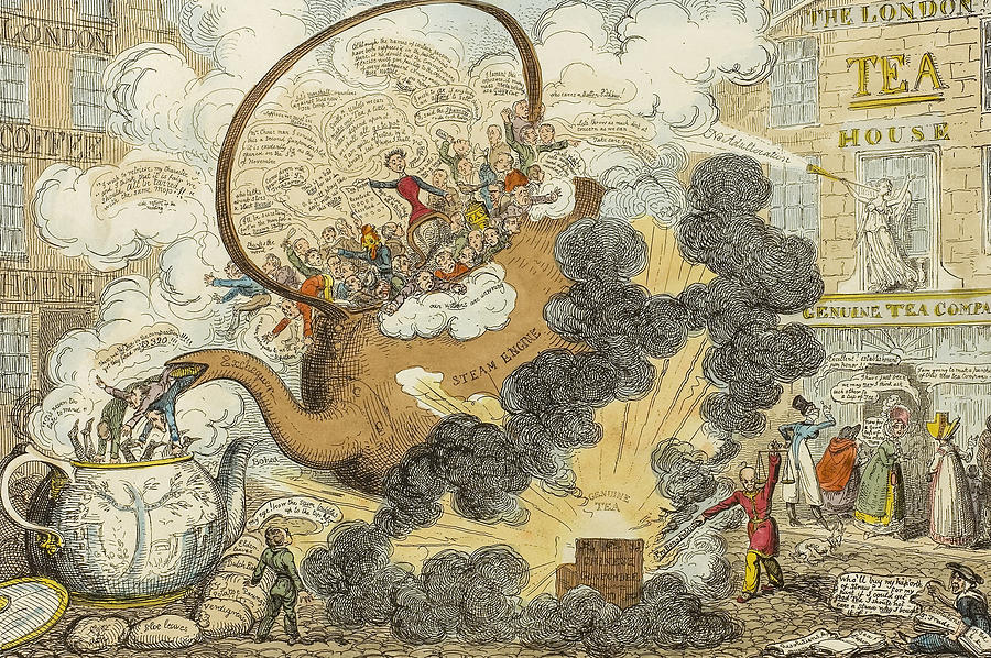 The T Trade in Hot Water Relief by George Cruikshank