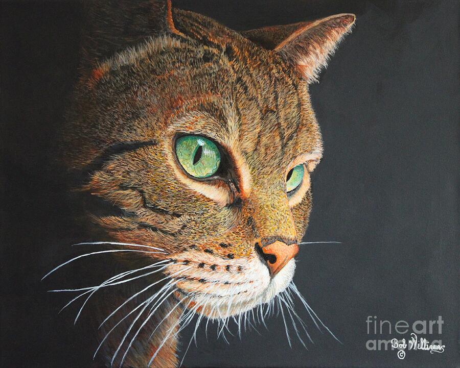 The Tabby Cat Painting by Bob Williams