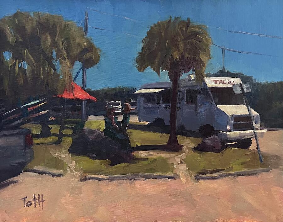 The Taco Truck Painting by Laura Toth
