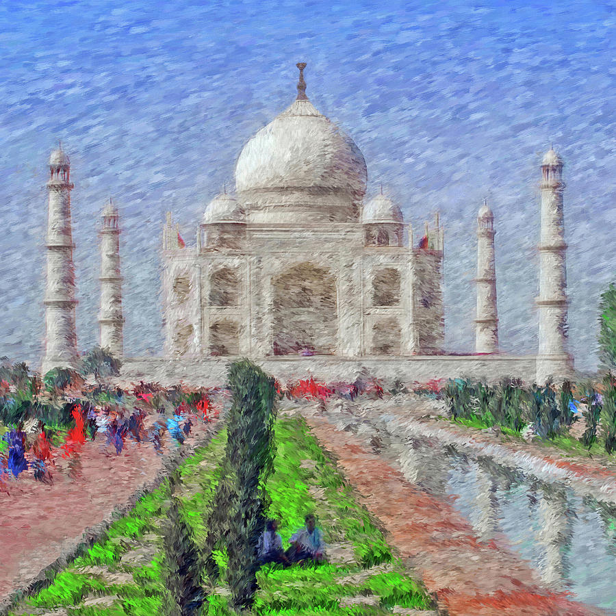 The Taj Mahal - Impressionist Style Digital Art by Digital Photographic Arts