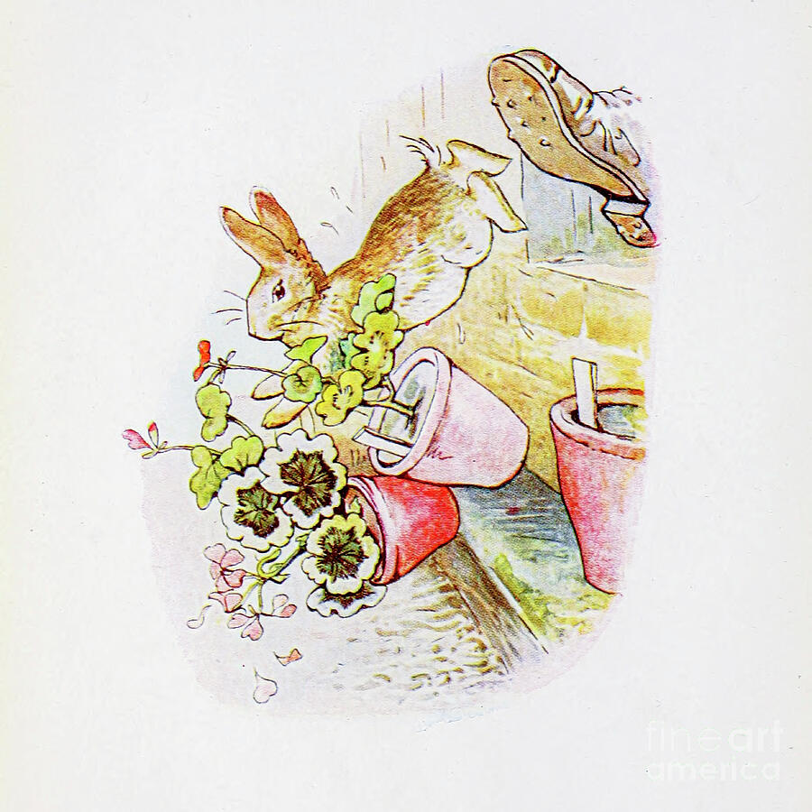 Peter Rabbit Painting - The Tale of Peter Rabbit ab35 by Historic Illustrations