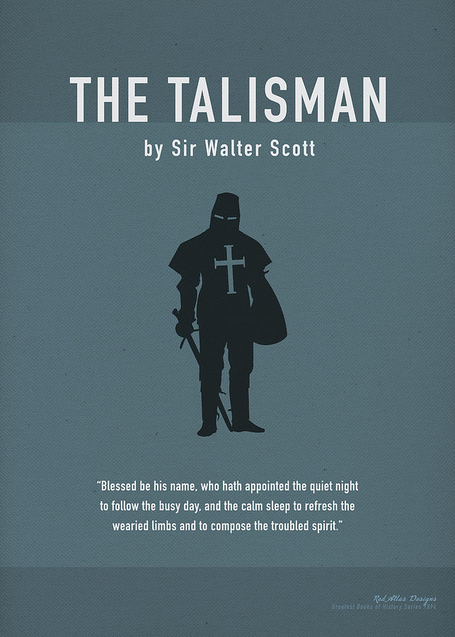 Book Mixed Media - The Talisman by Sir Walter Scott Greatest Books Literature Minimalist Series No 1894 by Design Turnpike