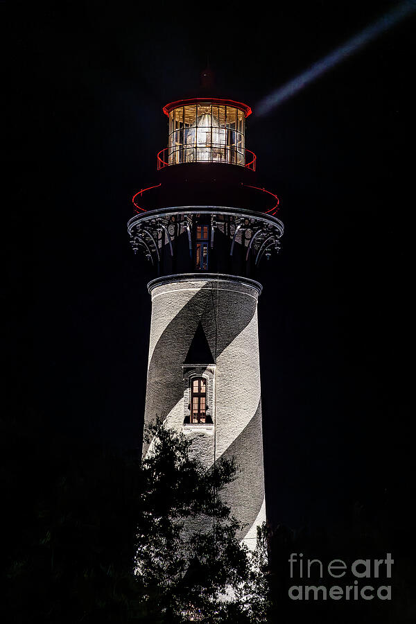 The tall St. Augustine Lighthouse Photograph by Nick Zelinsky Jr