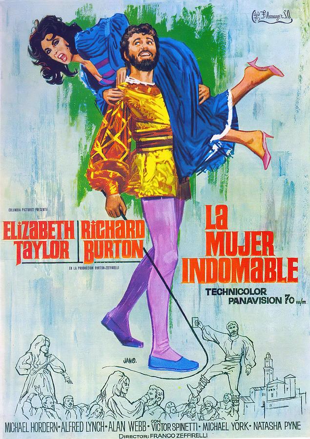 The Taming of the Shrew, 1967 - art by Jano Mixed Media by Movie World Posters