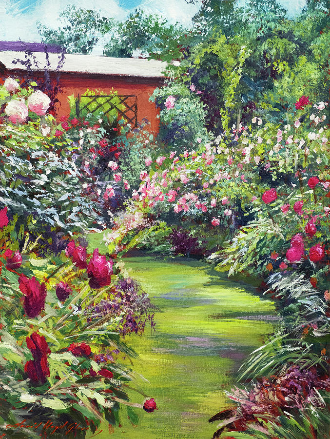 The Tangled Spring Garden Painting by David Lloyd Glover