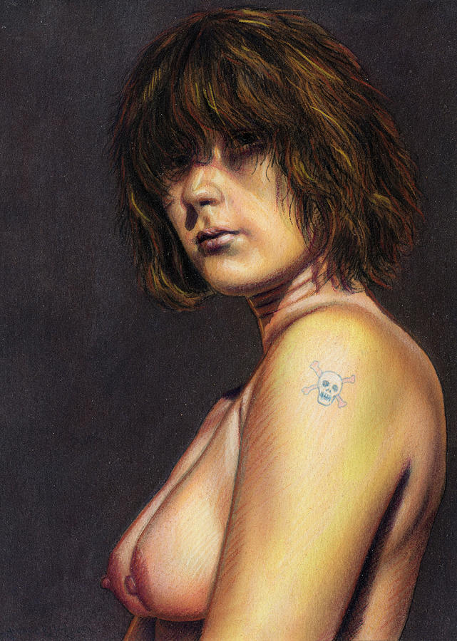 Nude Painting - The Tattoo by James W Johnson