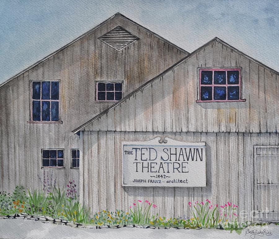 Barn Painting - The Ted Shawn Theater At Jacobs Pillow by Sally Tiska Rice